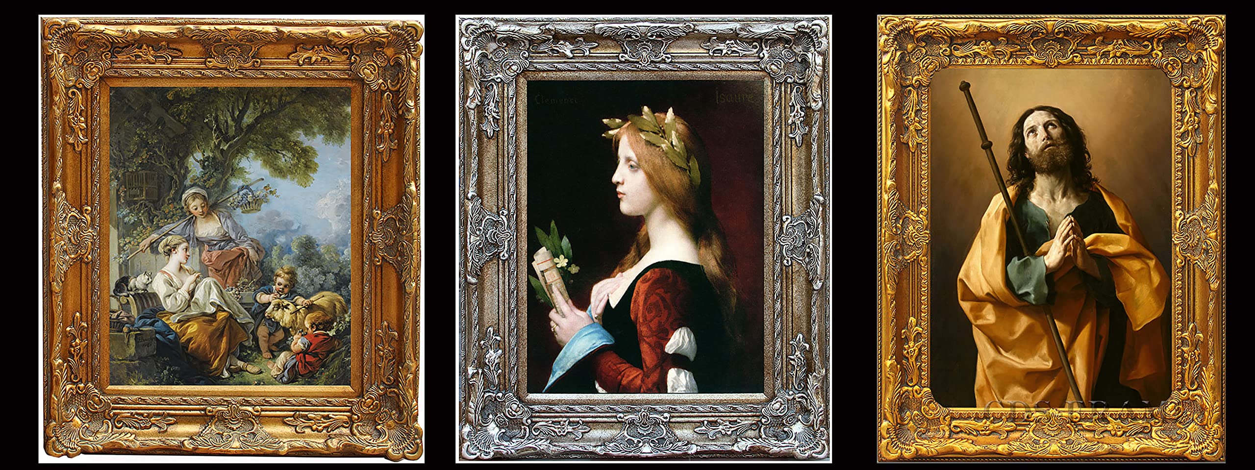 Amazon.co.jp: 豪華なヴィクトリアンフレーム、手彫りのヴィンテージな